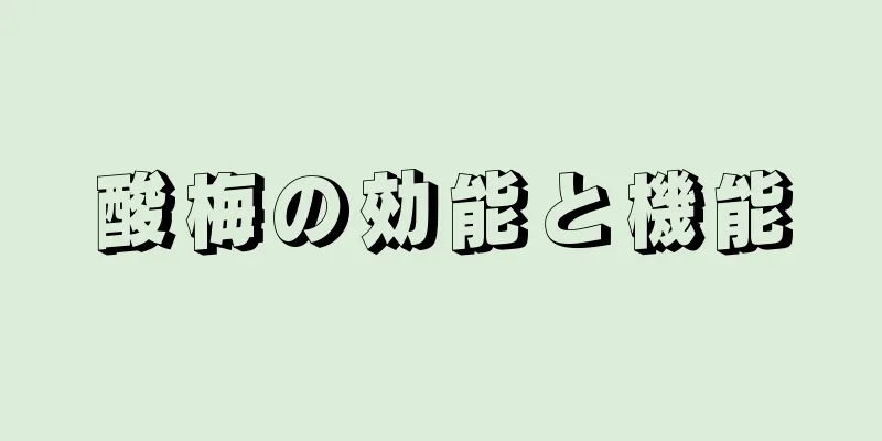 酸梅の効能と機能